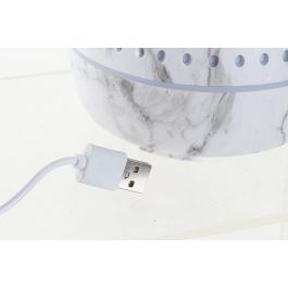DKD Home Decor Difusor de Aroma Scandi con Humidificador y Luz LED, Colores Blanco y Gris, Capacidad 180 ml, 11.7x12x11.7 cm