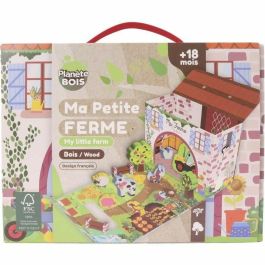 Planete Bois PLA3301040302473 Casita de juegos de granja de madera FSC, 12 piezas, juego infantil +18 meses
