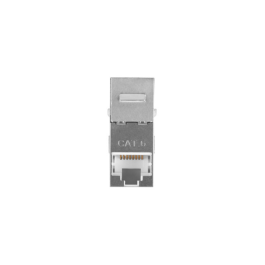 Lanberg Adaptador de Red RJ45 Cat6 F/UTP Hembra-Hembra, Acoplador Blindado de Acero Inoxidable, Conector Ethernet Plano