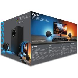 Logitech G560 980-001301 Altavoces Gaming con Bluetooth, 240W, LIGHTSYNC RGB, DTS:X Ultra, USB y 3.5mm