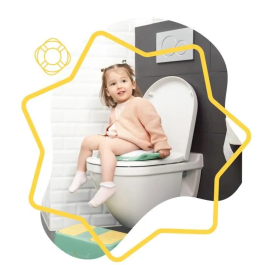 Badabulle Reductor de Inodoro Comfort con Asas, Antideslizante y Universal, Asiento Acolchado Extraíble