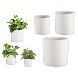 Ibergarden Set 3 Macetas Cilindro de Cerámica Blancas – 14 cm, 17 cm y 22 cm de Diámetro para Plantas de Interior Precio: 12.50000059. SKU: B12F3QF96N