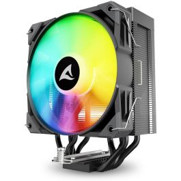 Sharkoon A50 RGB Refrigerador de Aire CPU Single Tower con Ventilador 120mm RGB Efecto Espejo Infinito, 5 Tubos de Cobre, 230W TDP Negro