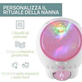 Proyector oso polar rosa 2 en 1 ¡con luces y música personalizables! 13x13x14,5 cm