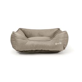 Gloria Cuna Rectangular Cadaqués de Poliéster, Relleno Reciclado, Extraíble, Antideslizante, Lavable, 80x65 cm Beige