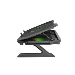 GENESIS Oxid 850 Almohadilla Refrigeradora para Portátil 17.3" con 5 Ventiladores, Iluminación RGB, Ajuste de Altura y 2 Puertos USB Negro