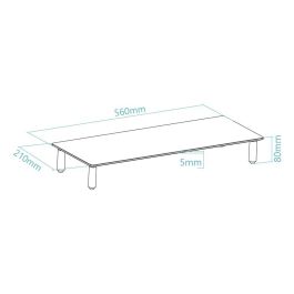 Tooq Soporte Monitor TQMR061 Elevador Multiusos Vidrio Templado Transparente hasta 20kg