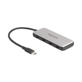 DeLOCK Concentrador USB Hub Tipo-C 10 Gbps, USB 3.2 Gen 1 con 4 Puertos USB-C y PD 85W para Carga, PC, Android, Windows, Mac, Negro, Gris - 1 Pieza Precio: 58.49999947. SKU: B17WBRMQXV