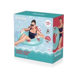 Bestway Rueda Hinchable con Asas y Respaldo Coral D117 cm Playa y Piscina 43730