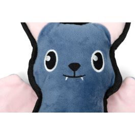 Gloria Peluche Juguete para Perro con Squeaker de Plástico EVA, Textura Blanda de Poliéster, Diseño Forma de Murciélago, Color Negro