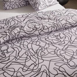 Today TOD3574641288884 Juego de Cama Crazy Estampado Gráfico 2 Personas 220 x 240 cm Blanco