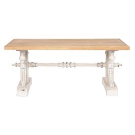 DKD Home Decor Mesa Centro Neoclásico Blanco Natural 110x65x46 cm Abeto MDF Precio: 215.68999958. SKU: B14ZPRJZLR