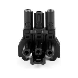 Bachmann 375.107 Bloque Terminal Wieland GST18, 1 Entrada / 2 Salidas con Posibilidad de Montaje, Color Negro