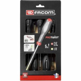 Facom Juego de 5 Destornilladores PROTWIST para Tornillos Ranurados y Pozidriv (PZ1, PZ2) Precio: 41.7899999. SKU: B13JJ4RW85