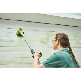 Ryobi RYO4892210186751 Cepillo Motorizado Telescópico 18V, Diámetro 150mm, 210 rpm, Pértiga 1-1.4m, Incluye Cepillo y Espuma