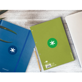 Antartik Recambio A4 80 Hojas 90gr Cuadro 5mm 4 Taladros Color Verde