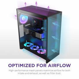 Caja Semitorre ATX NZXT H7 Flow Midi Negro