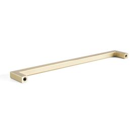 VIEFE Tirador con Diseño U Zamak Latón Cepillado, Distancia Agujeros 192mm, para Puertas y Cajones de Muebles y Armarios