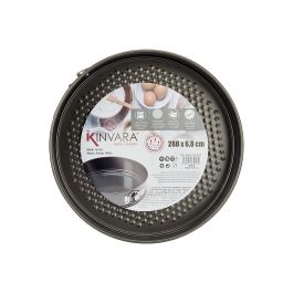 Kinvara Molde Redondo Metal Ajustable 28 cm Antiadherente Acero Carbono Gris Oscuro Horno