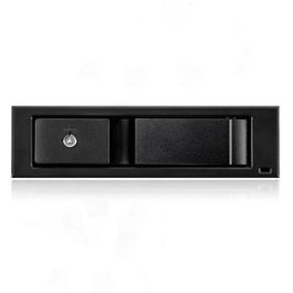 ICY BOX Wechselrahmen 1xSATA/SAS 3.5" a 1xSATA Host en bahía 5.25" EasySwap sin bandeja, Aluminio/Plástico