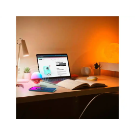 Wondee Altavoz Inalámbrico Bluetooth Mega Mush con Luz de Seta LED, Sonido Potente, Ventosa Mágica, Recargable Type-C, Rojo