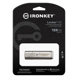 Kingston IronKey IKLP50 Memoria USB 128GB 3.2 con Cifrado AES