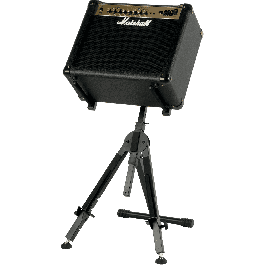 Quiklok Soporte Amplificador/Monitor 2 Niveles Ajustable Formato "X" Acero Negro Plegable para Suelo