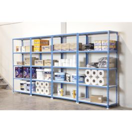 Simonrack Kit Simonclick Mini 5-400 Estantería Metálica 5 Baldas-180 kg 180x80x40 cm Azul-Blanco