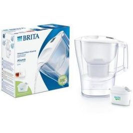 Brita Aluna - Jarra con filtro de agua, capacidad 2.4L, Transparente/Blanco, incluye 1 filtro