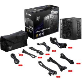 MSI MPG A1000G PCIE5 Fuente de Alimentación 1000W 80 PLUS Gold ATX 3.0 Totalmente Modular para PC