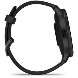 Reloj GPS conectado - GARMIN - Venu 3 - WiFi - 35,4 mm (1.4) - Acero gris, caja negra y correa de silicona negra