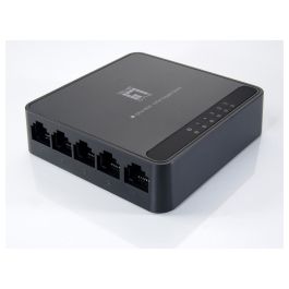 Level One Switch GEU-0822 No Administrado, 8 Puertos Gigabit Ethernet (10/100/1000 Mbps), Montaje en Pared/Escritorio, Negro