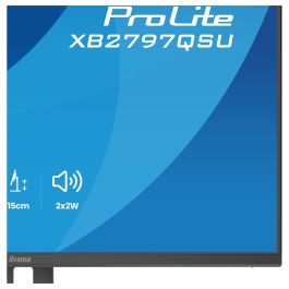 iiyama ProLite XB2797QSU-B1 Monitor Gaming/Profesional 27" (68.6 cm) Quad HD 2560x1440 IPS 75Hz 1ms AMD FreeSync, USB-C, Altavoces, Negro Mate