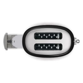 Smeg TSF01BLEU Toaster 2 Ranuras Compacto Estilo 50s Negro Brillo Alto