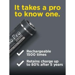 GP ReCyko Pro-Charger Dock P461 con 2 Cargadores Pro + 8 Pilas Recargables AA Pro Photoflash