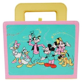 Loungefly Cuaderno Mickey and Friends Disney Piel Vegana con Notas Adhesivas y Apliques 20x12.5cm