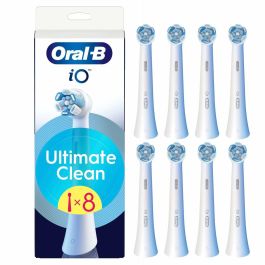 Oral-B ORA8700216778435 Recambios iO Ultimate Clean – Pack de 8 cabezales de cepillo de dientes eléctricos en blanco