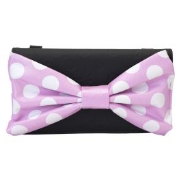 Loungefly Bolso Bandolera Minnie Disney Floral Rock the Dots Piel Vegana con Correa Ajustable y Muñequera