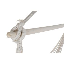 DKD Home Decor Silla Colgante para Terraza y Jardín Naranja, Algodón Poliéster Pino, soporta hasta 110 kg, 50x97x120 cm
