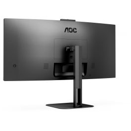 AOC CU34V5CW/BK Monitor Curvo 34" Ultrapanorámico WQHD 100Hz con Webcam Windows Hello, USB-C 65W, VA