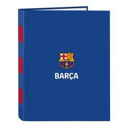 Safta Carpeta Cartón Folio 4 Anillas Mixtas F.C Barcelona 2ª Equipación 23/24 26,5x33x4cm
