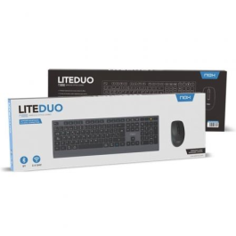 Nox Teclado y Ratón Inalámbricos Lite Duo Español Bluetooth 5.2 y 2.4 GHz USB-C Silencioso Multimedia Ergonómico