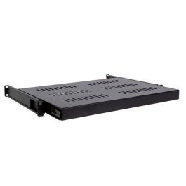 MicroConnect Bandeja Extraíble para Rack 600mm Fondo, Capacidad 50kg, Acero Laminado, Negro RAL9004, Compatible con Armarios NCB y NCE