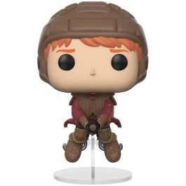 Funko Figura POP Harry Potter Ron on Broom, Vinilo de 9cm en Caja Regalo