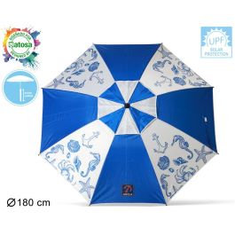 Atosa Sombrilla de Playa Modelo Fondo Marino, Aluminio, UPF 50+, Azul, 180 cm Precio: 16.50000044. SKU: B1B7N7P4S3