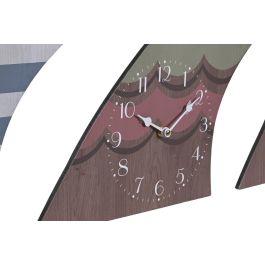 DKD Home Decor Reloj Pared Mediterraneo Multicolor 43 x 30 x 4.5 cm (3 Unidades)