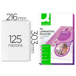 Q-connect Bolsa de plastificar 303 x 216 mm Din A4 125 mc Autoadhesivas Caja de 100 Unidades Precio: 47.49999958. SKU: B132AVC25S