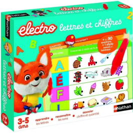 Nathan Juego Electrónico de Letras y Números Electro para Niños: Preguntas y Respuestas con Bolígrafo Interactivo