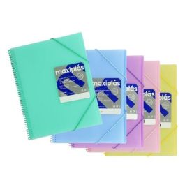 Grafoplás Carpeta A4 con 20 Fundas, Espiral PVC, Polipropileno Rígido Translúcido, Cierre con Gomas, Color Amarillo Soft Precio: 4.49999968. SKU: B1F78N35CP