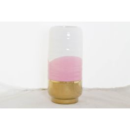 DKD Home Decor Jarrón Decorativo Glam de Porcelana, Diseño Elegante Rosa y Dorado, Medidas 12.2 x 26 x 12.2 cm, Pack 4 Unidades Precio: 31.01472. SKU: B1FDEBNQB2